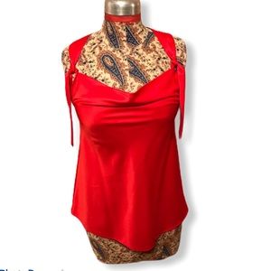 Satin cross back cami